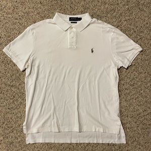 Polo - Collared Shirt. 
Size - Large. 
Color - White.